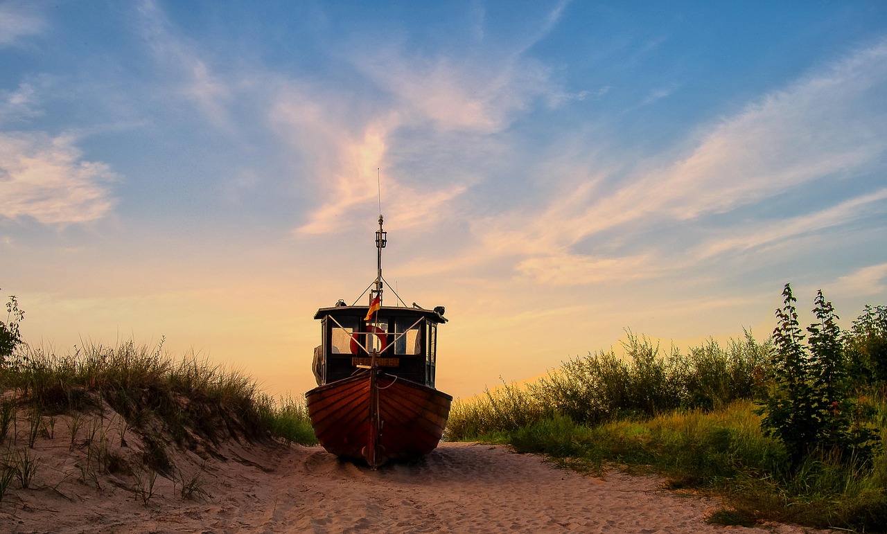 Boot am Strand